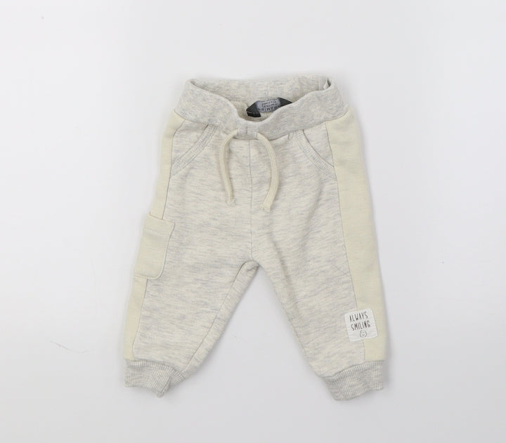 Primark Baby Grey  Jersey Jogger Trousers Size 3-6 Months  - Always smiling