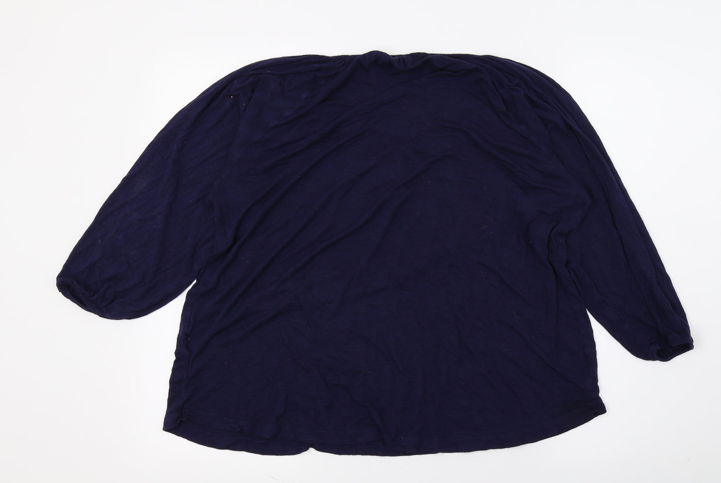 Marks and Spencer Womens Blue  Jersey Basic T-Shirt Size 18