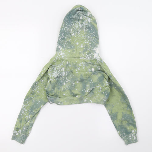 Ratchet Girls Green Geometric Jersey Pullover Hoodie Size S  - Tie dye