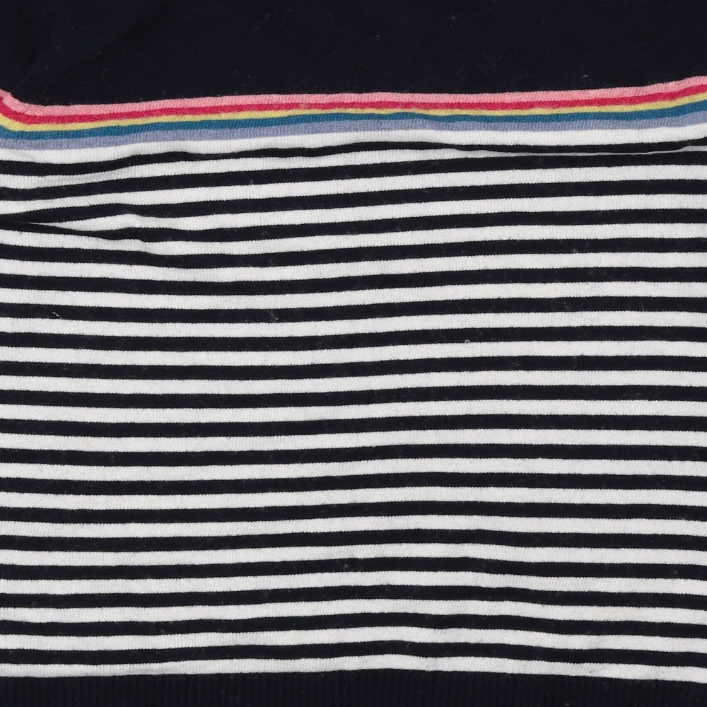 Cath Kidston Womens Blue Striped Knit Pullover Jumper Size M  - Rainbow