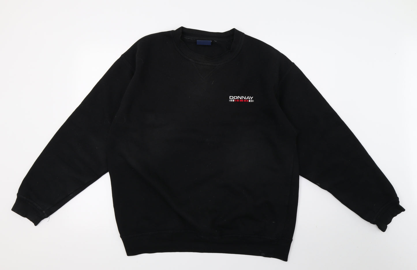 Donnay Mens Black  Jersey Pullover Sweatshirt Size S