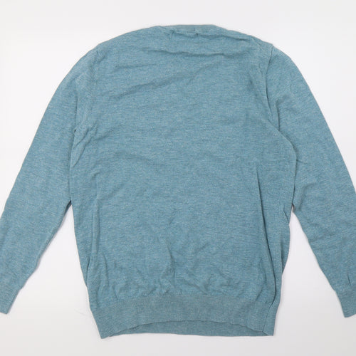 FF Mens Blue  Knit Pullover Jumper Size M