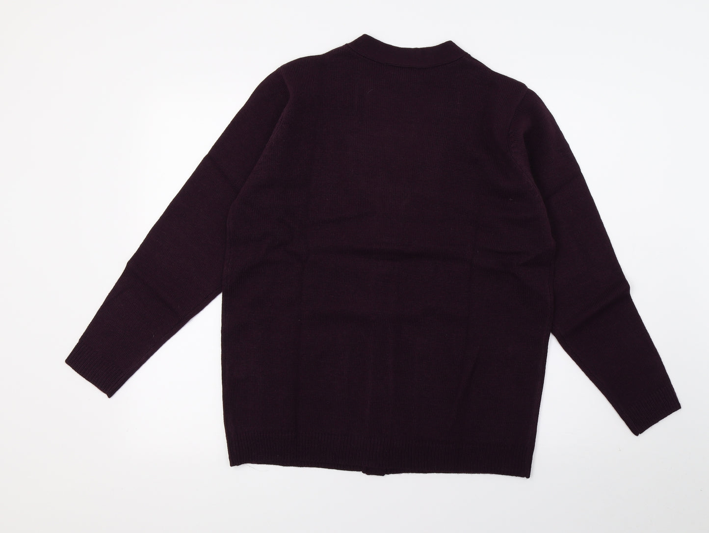 Daxon Womens Purple  Knit Cardigan Jumper Size 14
