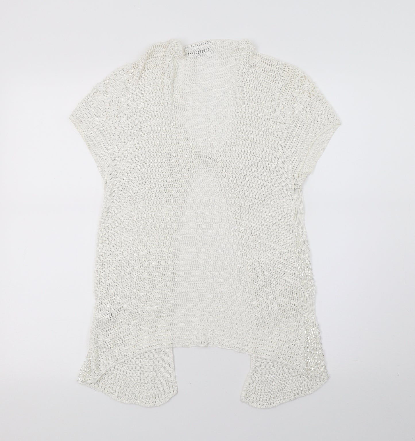 Wallis Womens White  Knit Cardigan Jumper Size M
