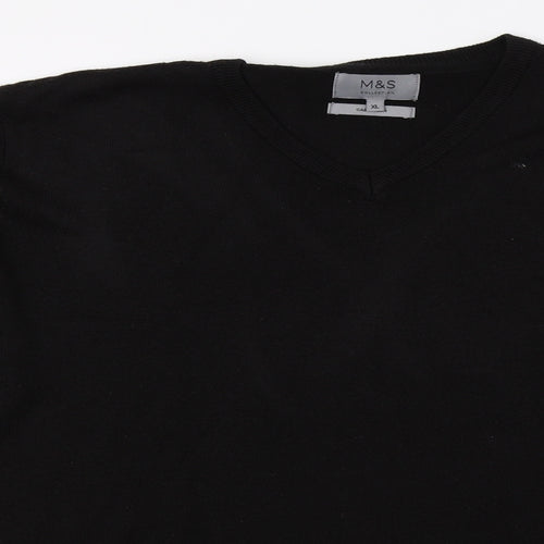 Marks and Spencer Mens Black  Knit Pullover Jumper Size XL