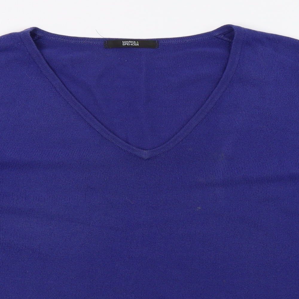 Marks and Spencer Womens Blue  Knit Pullover Jumper Size 14