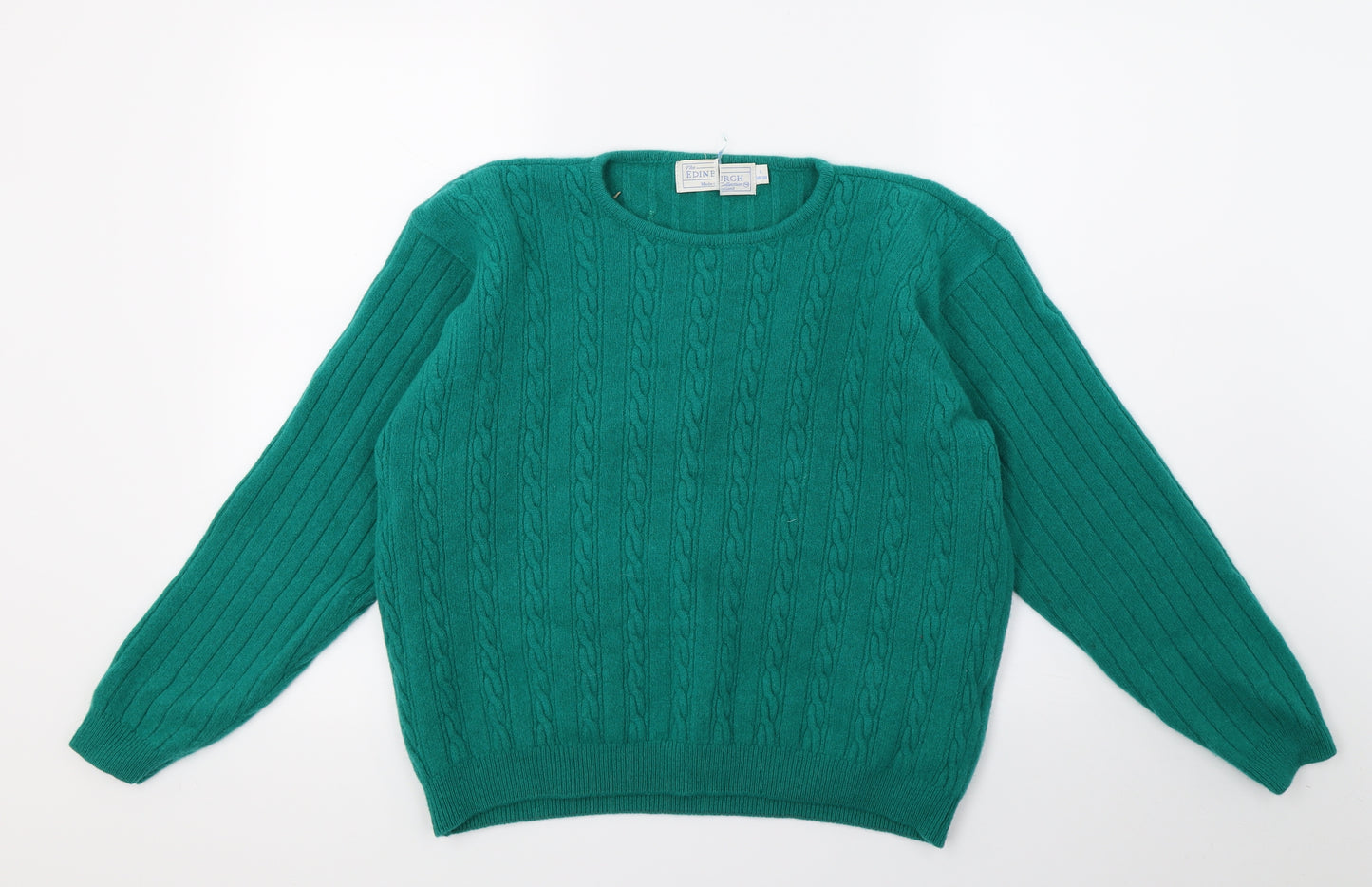 Edinburgh Womens Green  Knit Pullover Jumper Size 18