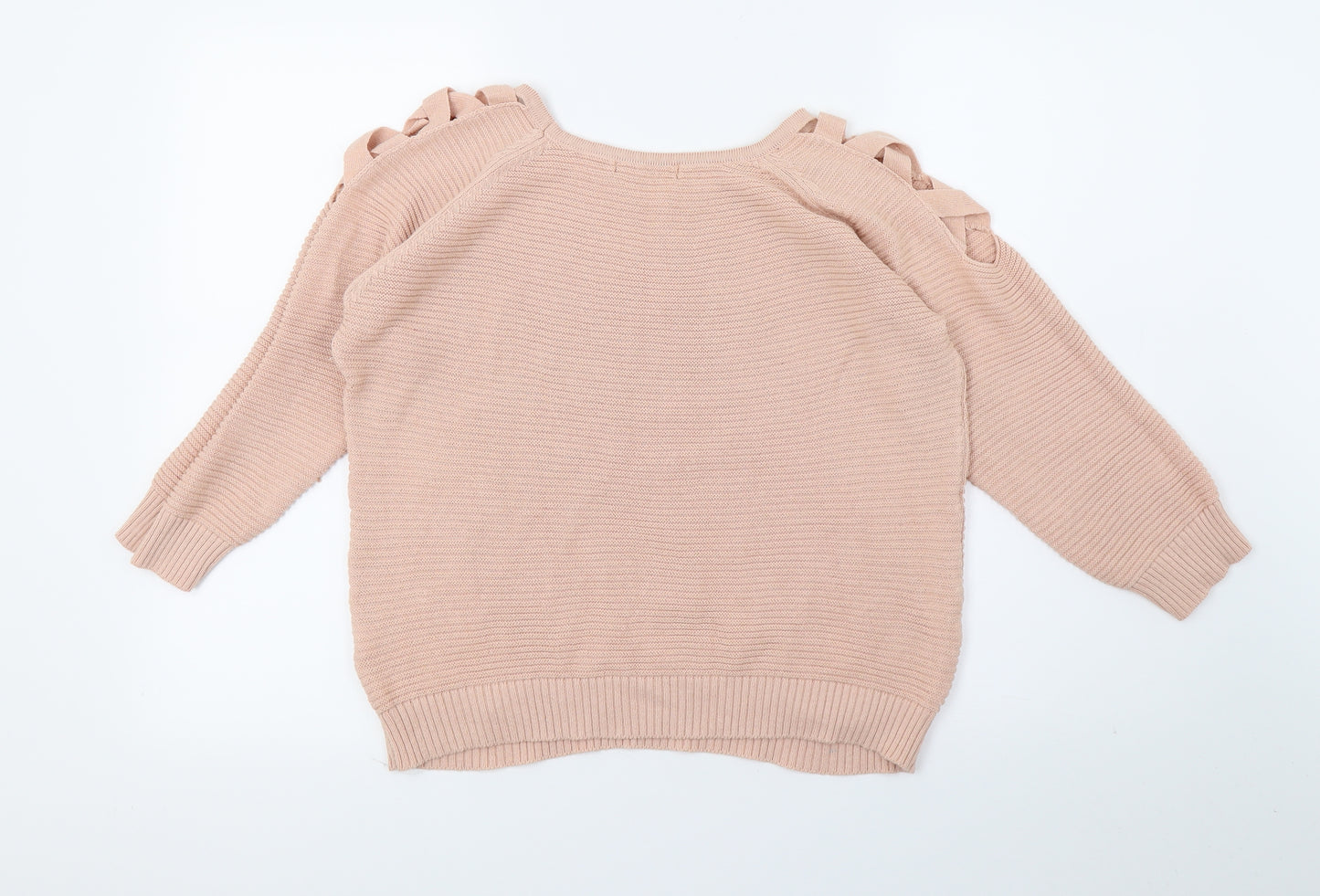 Select Womens Pink  Knit Pullover Jumper Size 16  - Distressed