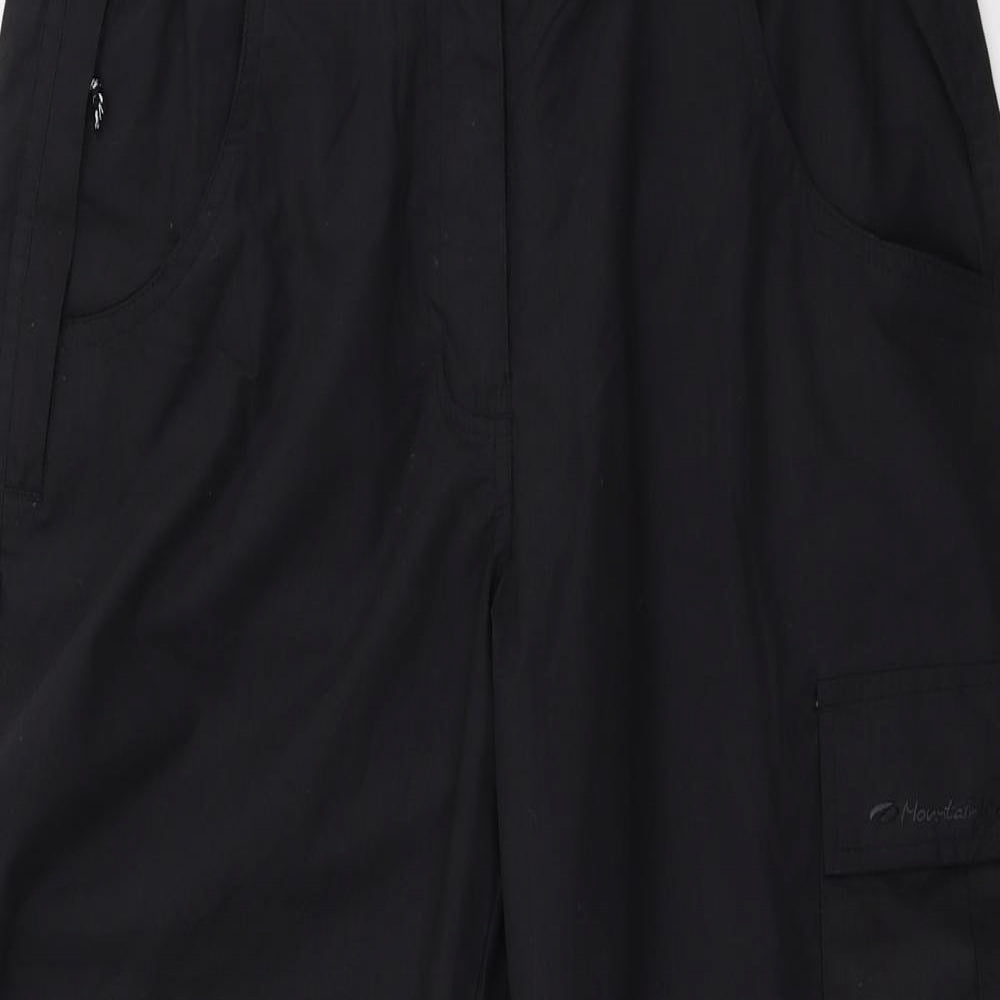 Mountain Life Womens Black   Cropped Trousers Size 10 L22 in