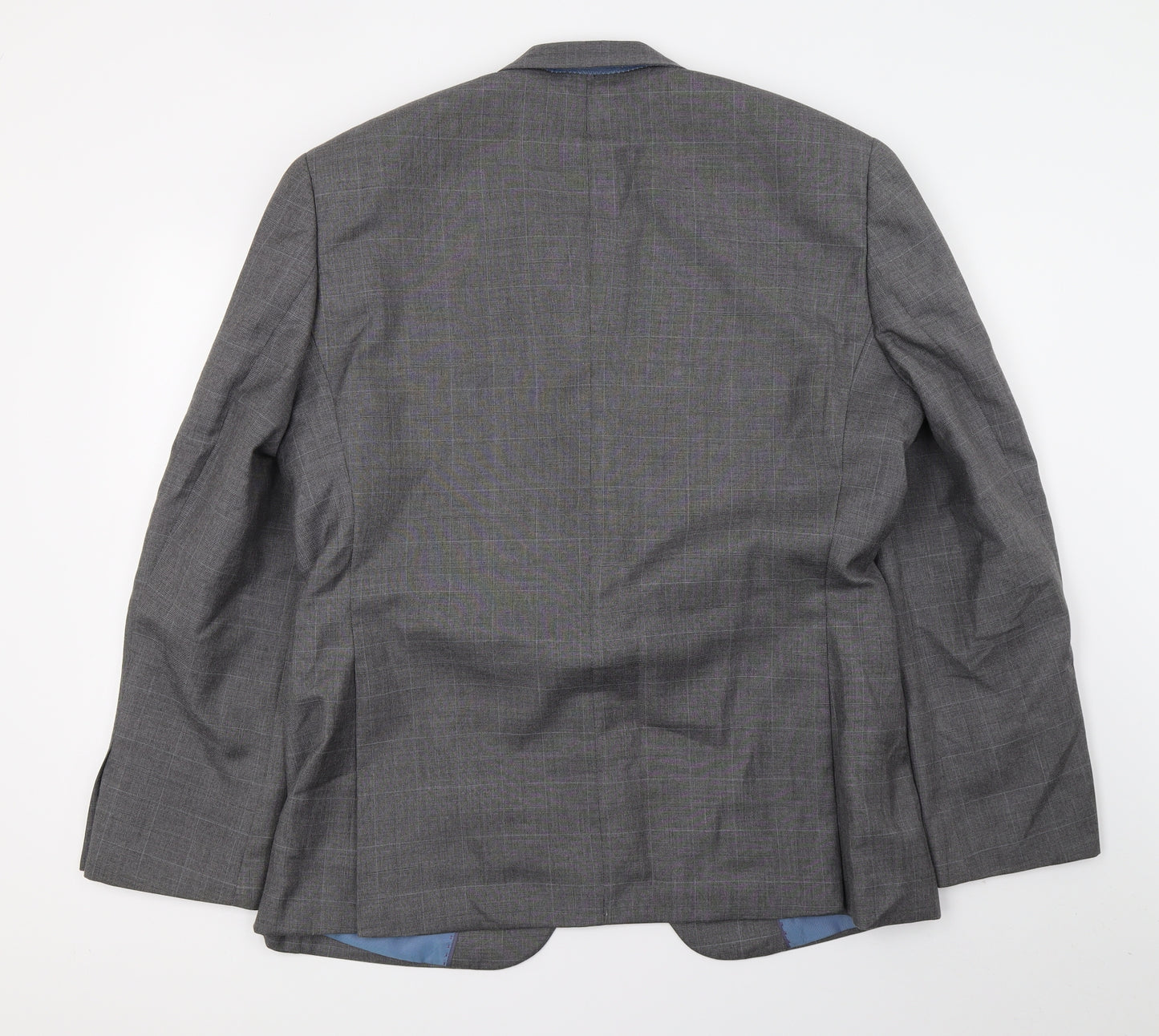 Cedar Wood State Mens Grey Check  Jacket Suit Jacket Size L