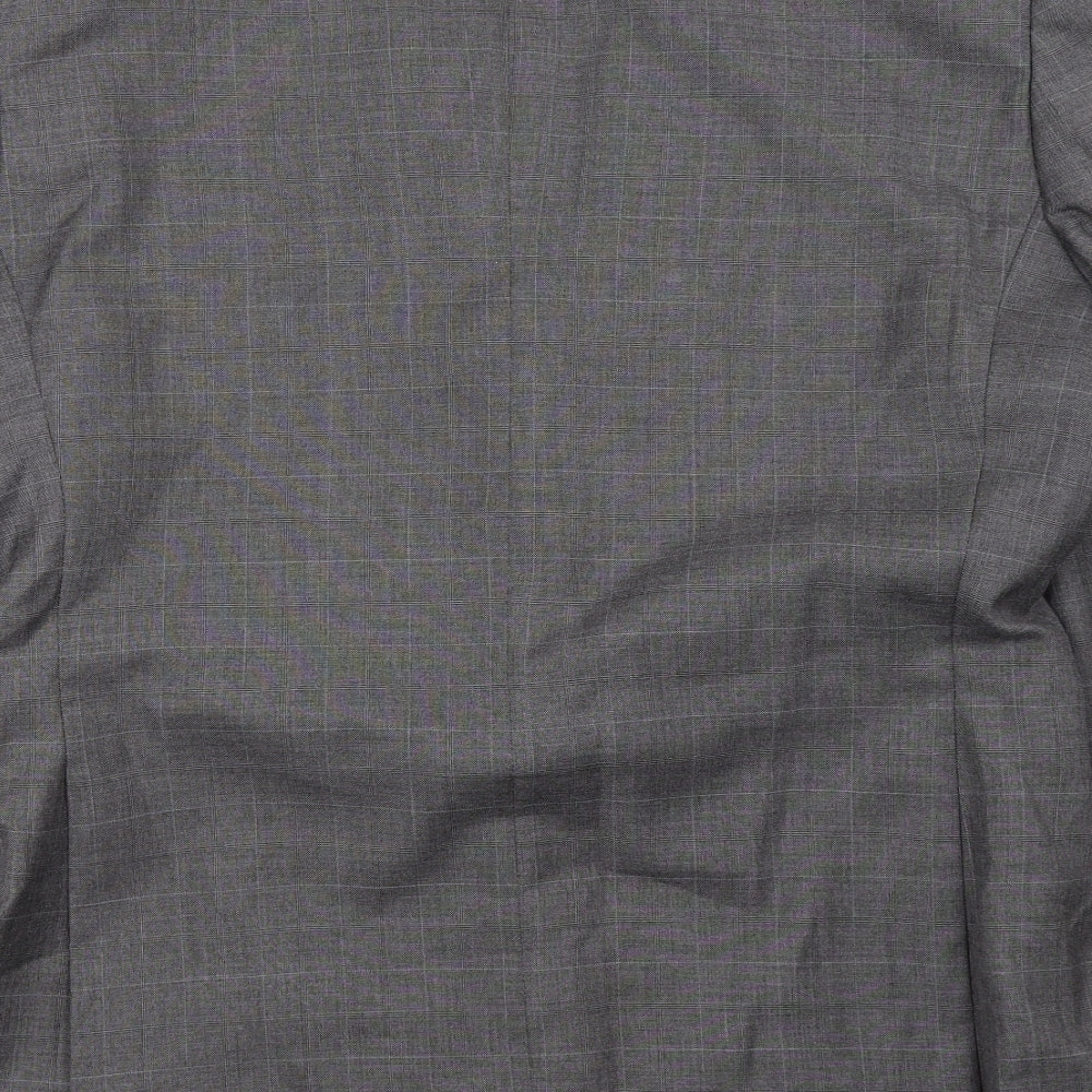 Cedar Wood State Mens Grey Check  Jacket Suit Jacket Size L