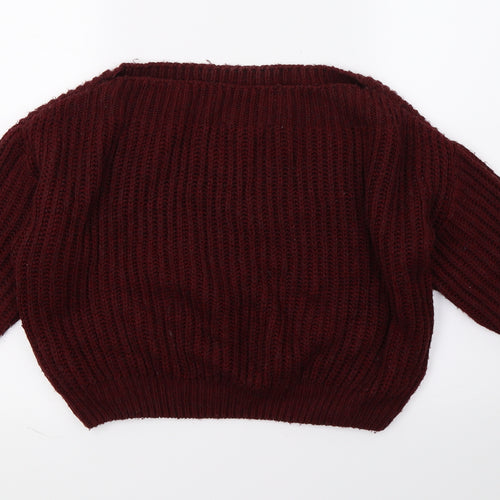 New Look Girls Red  Knit Pullover Jumper Size 12-13 Years