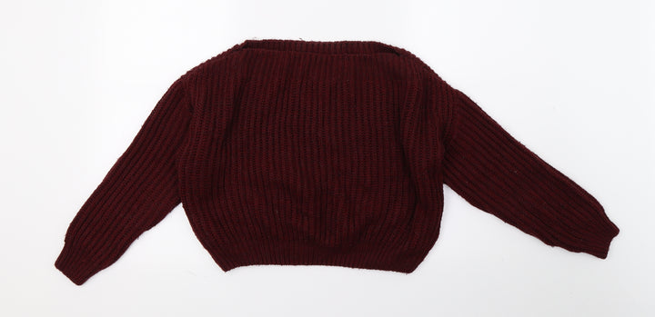 New Look Girls Red  Knit Pullover Jumper Size 12-13 Years