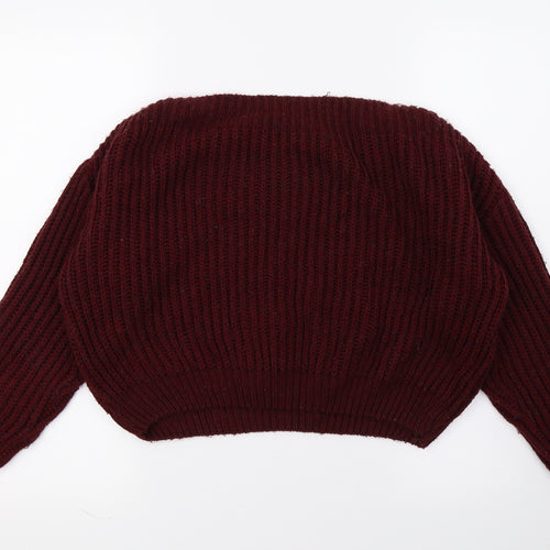 New Look Girls Red  Knit Pullover Jumper Size 12-13 Years