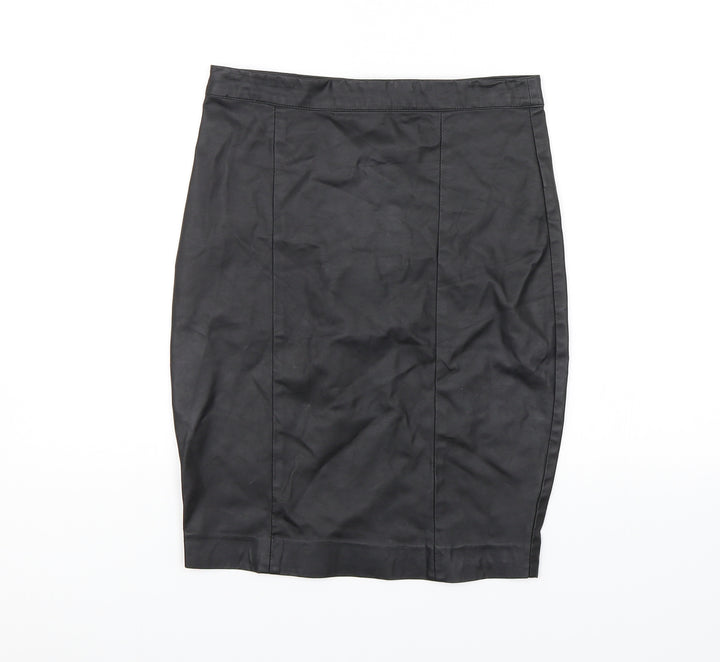 Topshop Womens Black A-Line Skirt Size 10