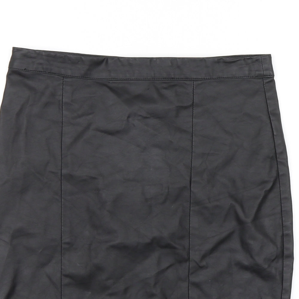 Topshop Womens Black   A-Line Skirt Size 10