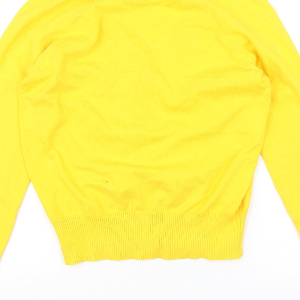 H&M Womens Yellow   Cardigan Jumper Size 10