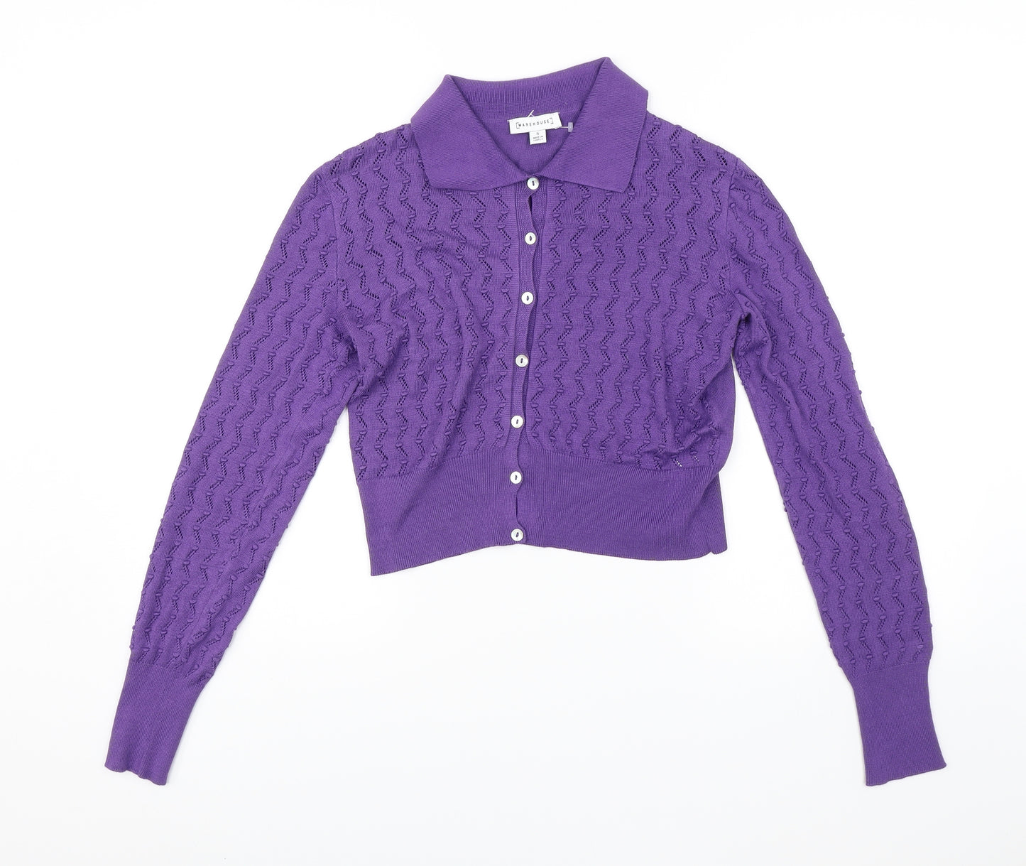 Warehouse Womens Purple   Cardigan Jumper Size S