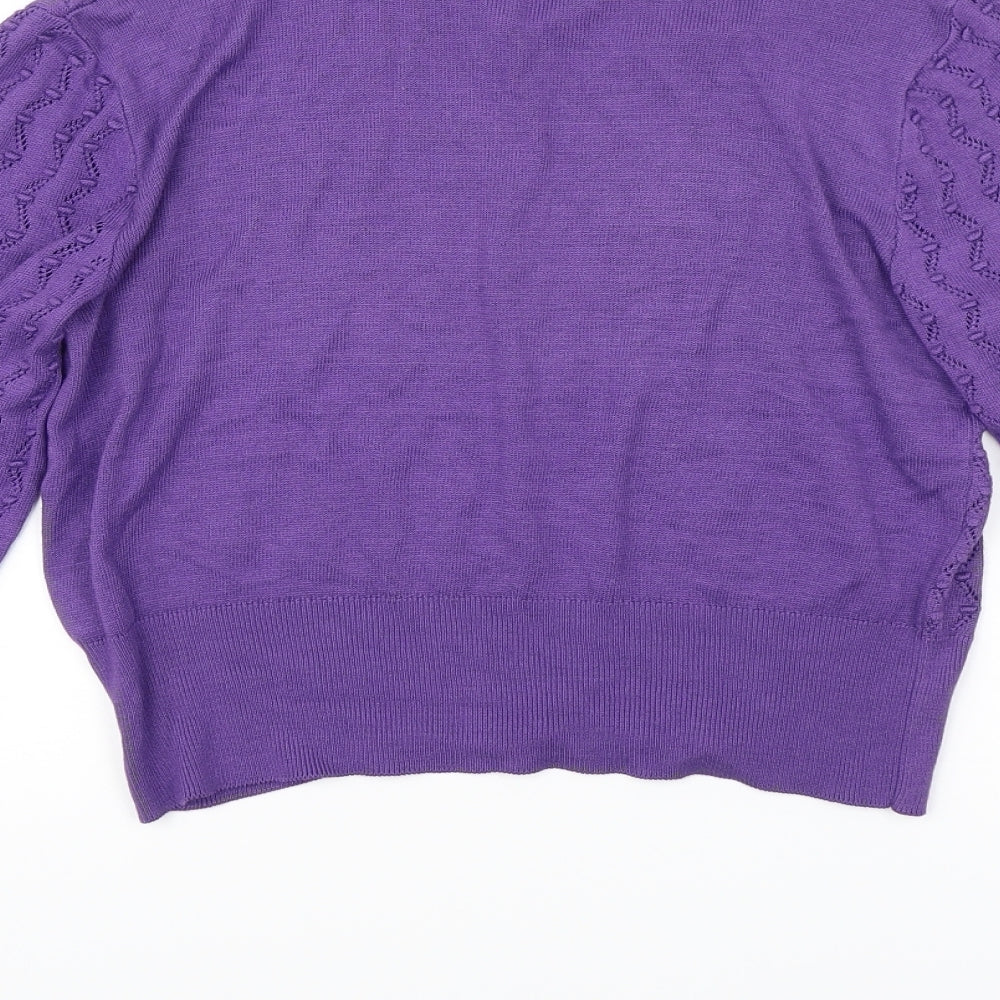 Warehouse Womens Purple   Cardigan Jumper Size S