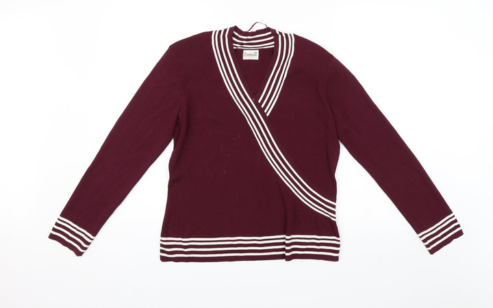 Roman Womens Purple Pullover Jumper Size M