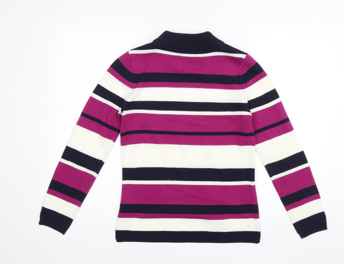 Papaya Womens Purple Striped  Pullover Jumper Size 8