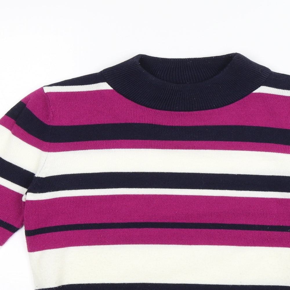 Papaya Womens Purple Striped  Pullover Jumper Size 8