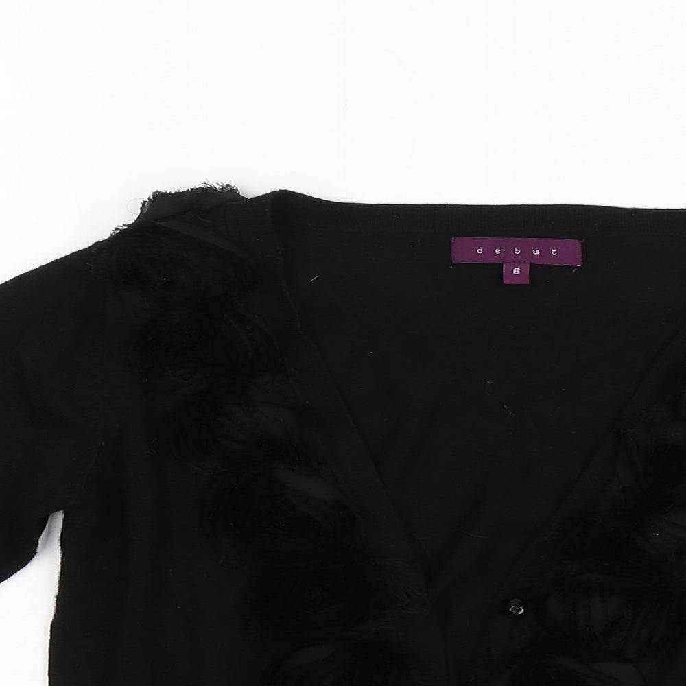 Debut Womens Black   Cardigan Jumper Size 6