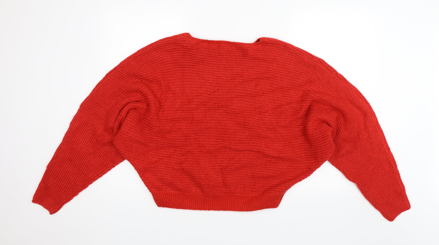 Lottie Womens Red   Pullover Jumper Size 12  - cropped