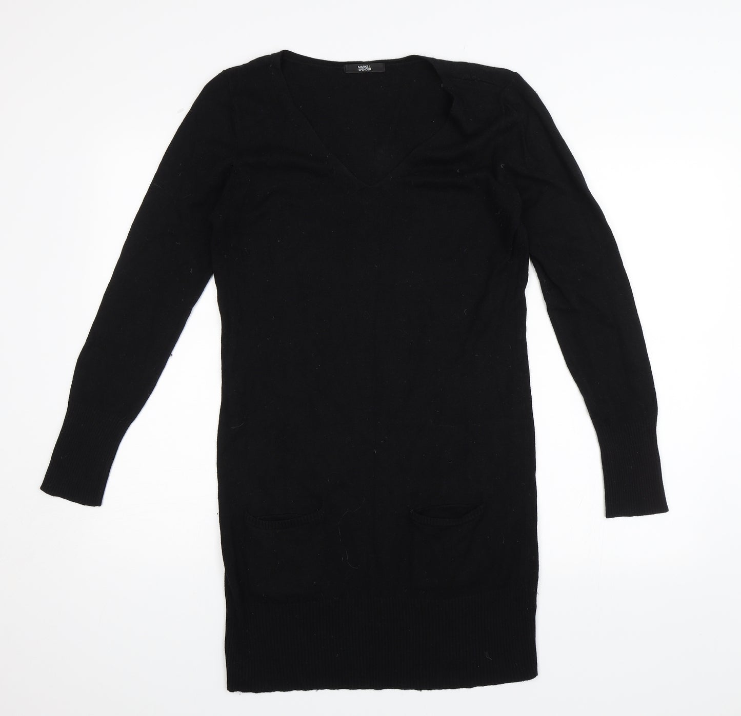 M&S Womens Black   Jumper Dress  Size 12