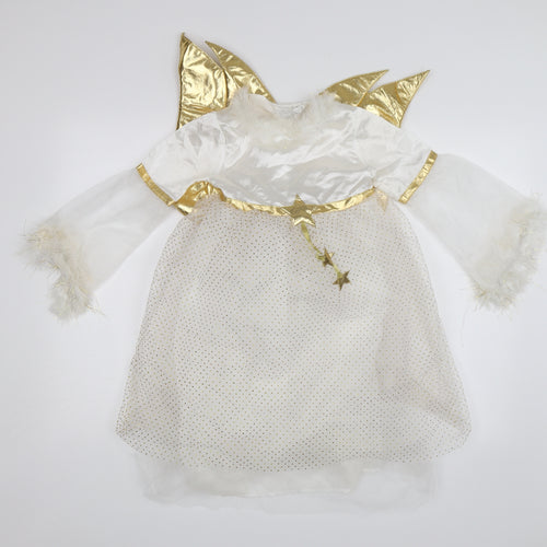 Tesco Girls White   Tutu Dress  Size 5-6 Years  - Angel