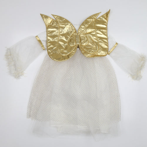 Tesco Girls White   Tutu Dress  Size 5-6 Years  - Angel