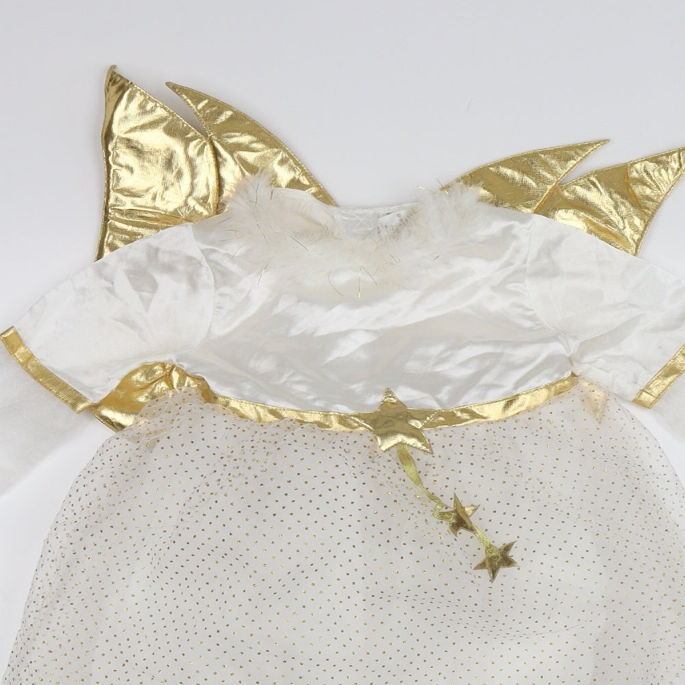 Tesco Girls White   Tutu Dress  Size 5-6 Years  - Angel