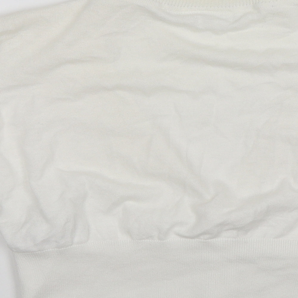 New Look Womens White   Cardigan Jumper Size 14