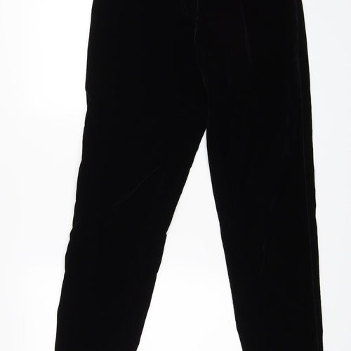 Bianca Womens Black  Velour Trousers  Size 10 L28 in