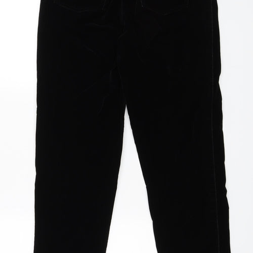 Bianca Womens Black  Velour Trousers  Size 10 L28 in