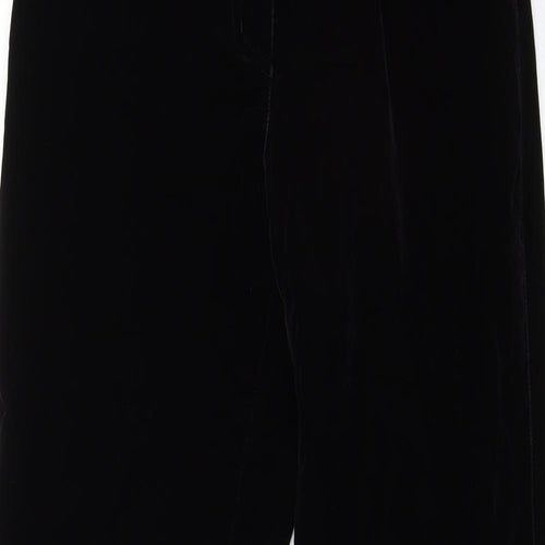 Bianca Womens Black  Velour Trousers  Size 10 L28 in