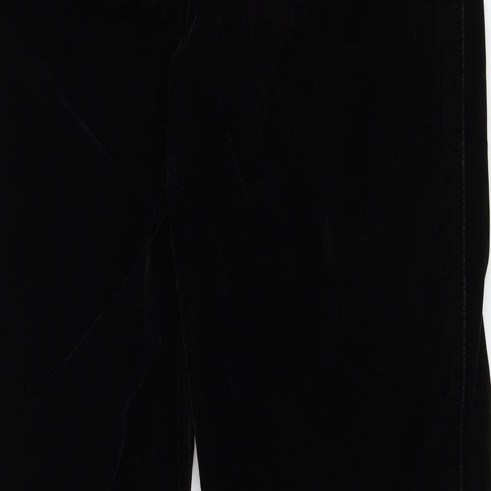 Bianca Womens Black  Velour Trousers  Size 10 L28 in
