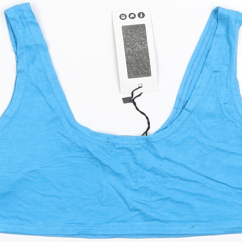 Boohoo Womens Blue   Cropped Tank Size 10