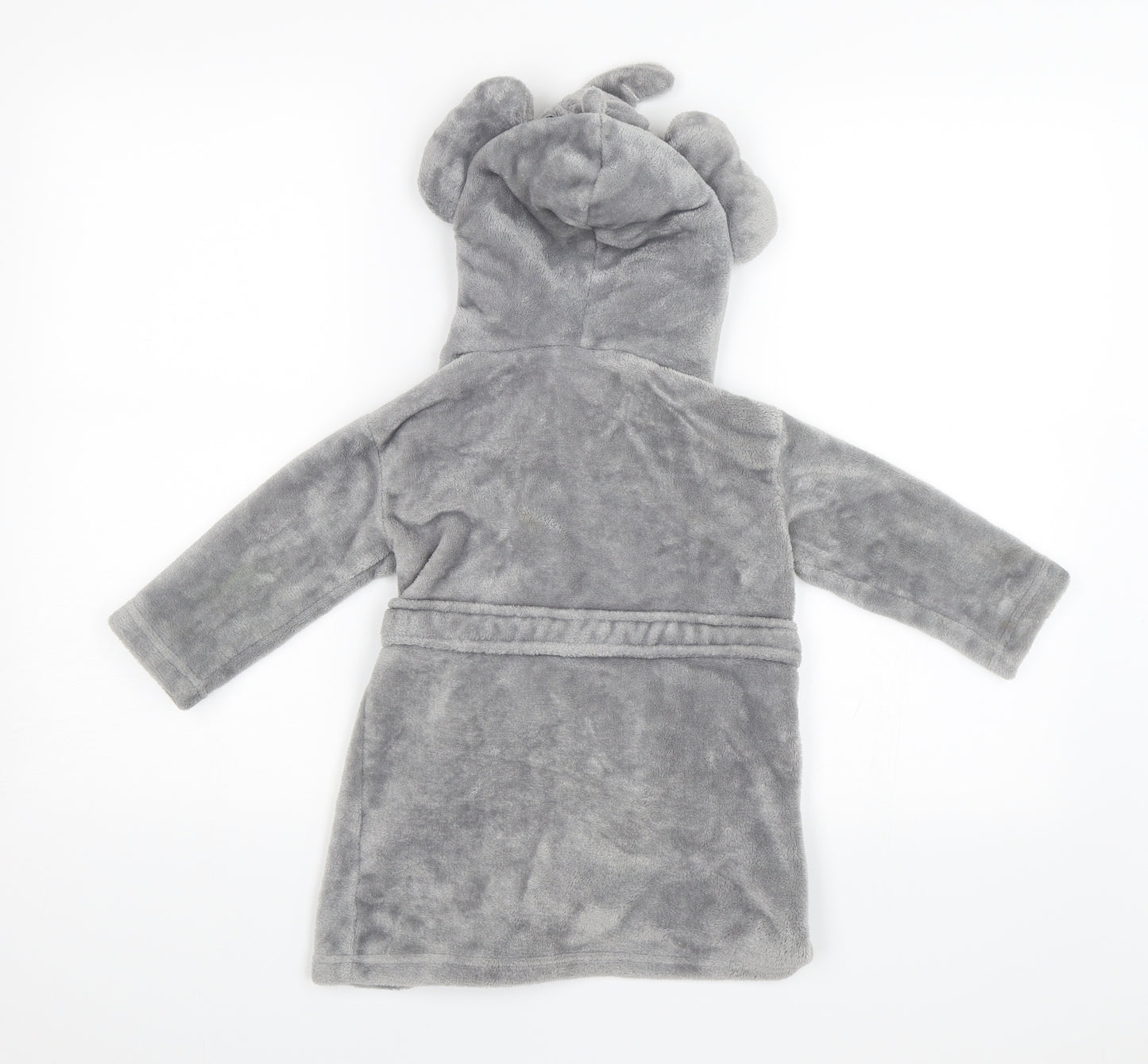 Babytown Baby Grey Solid  Kaftan Robe Size 18-24 Months  - Elephant
