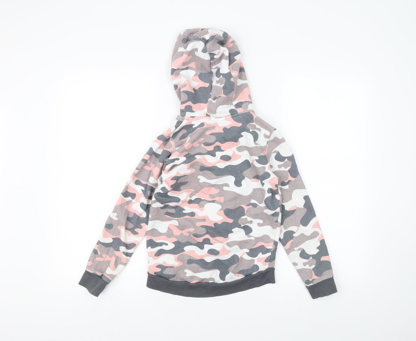 pep & Co Girls White Camouflage  Full Zip Hoodie Size 8-9 Years