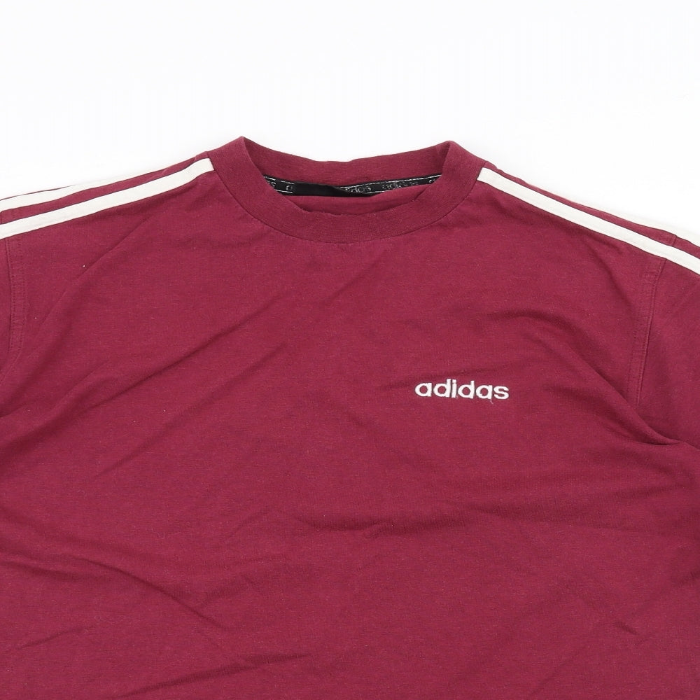 adidas Mens Red    T-Shirt Size S