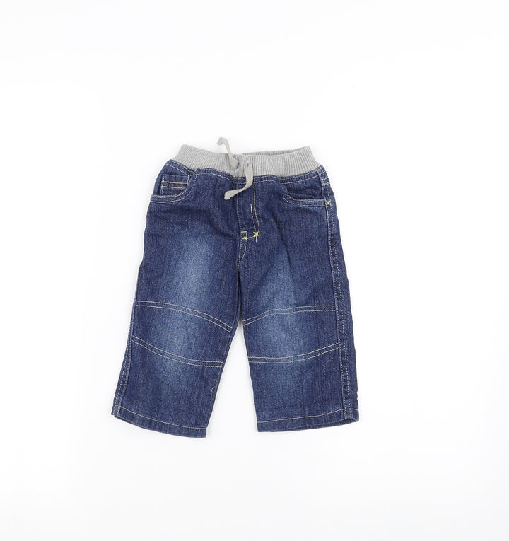 George Baby Blue Denim Rain Trousers Jeans Size 3-6 Months