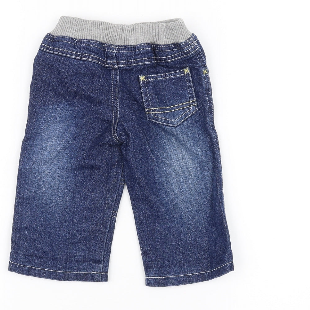 George Baby Blue  Denim Rain Trousers Jeans Size 3-6 Months
