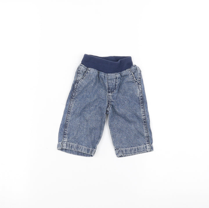 George Baby Blue  Denim Rain Trousers Jeans Size 0-3 Months