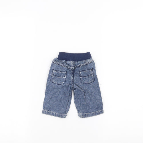 George Baby Blue  Denim Rain Trousers Jeans Size 0-3 Months
