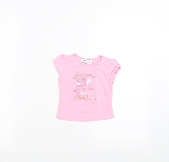 Earlydays Baby Pink   Basic T-Shirt Size 6-9 Months