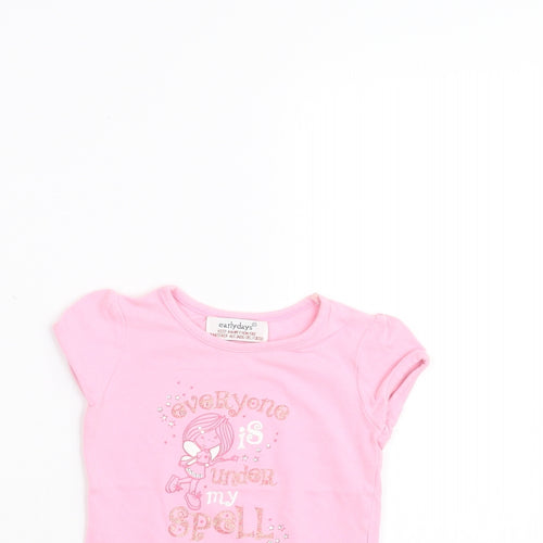 Earlydays Baby Pink   Basic T-Shirt Size 6-9 Months