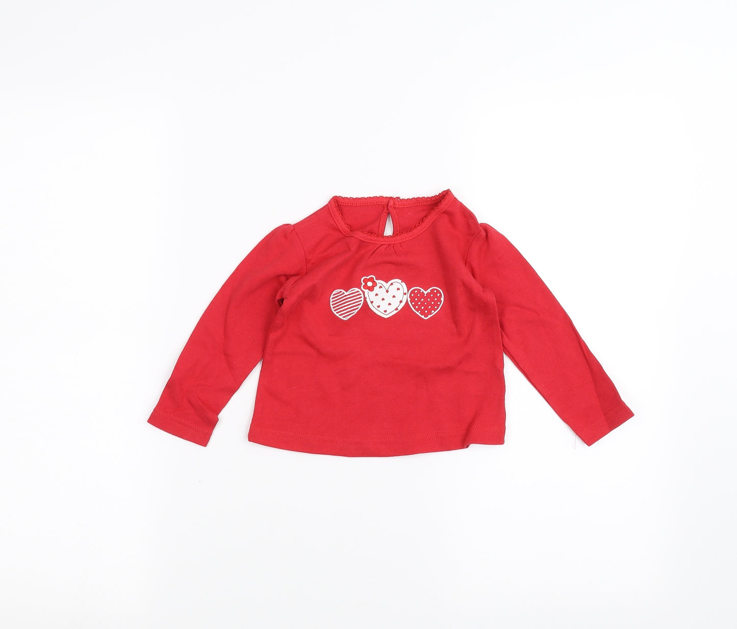 Earlydays Baby Red   Basic T-Shirt Size 6-9 Months