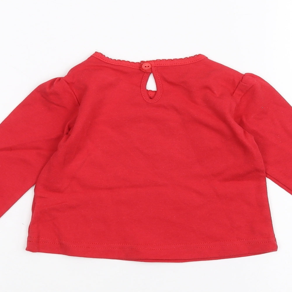 Earlydays Baby Red   Basic T-Shirt Size 6-9 Months
