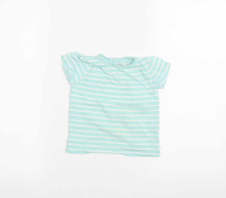 Young Dimension Baby Blue Striped  Basic T-Shirt Size 12-18 Months